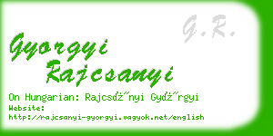 gyorgyi rajcsanyi business card